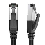 KabelDirekt – Cat 8 Netzwerkkabel, 40 Gigabit, flexibel & bruchfest konstruiert – 3 m (LAN Kabel/Ethernet Kabel, überträgt maximale Glasfaser Geschwindigkeit und ist geeignet für Gaming/PS5/Xbox)