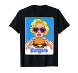 Vintage Retro Burger Shirt USA 50er Jahre Diner Americana Pop Art T-Shirt