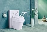 Dietz SmartFix 429112 Toilettensitzerhöhung mit Armlehnen, 3-fach höhenverstellbar weiß, Made in Germany HMV 33.40.01.1016