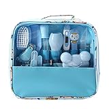 Moonvvin Babypflege Kit 13 teile/satz Neugeborenen Pflegen Set Wesentliche Healthcare Zubehör für Reisen Heimgebrauch mit Tragetasche (Blau)