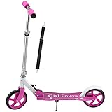 ArtSport Scooter Cityroller Big Wheel 205mm Räder klappbar & höhenverstellbar – Kinder-Roller ab 3 Jahre - Tretroller bis 100 kg – pink