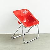 FASIOSA Acryl klarer Stuhl, Klappstuhl aus Acryl Klarer starker Sitzstuhl zum Wohnzimmer Badezimmer Küche Moderner transparenter Transportstuhl,C