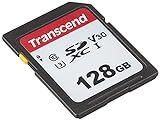 Transcend Highspeed 128GB SDXC Speicherkarte (für Digitalkameras; Bilder & Videos; Autoradio) Class 10, UHS-I U3, Video Speed Class V30 für 4K Ultra HD TS128GSDC300S-E (umweltfreundliche Verpackung)