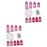 DIYEAH 2 Sätze Schneiderei-Set für Kleidung Mikrowellen-Dampfgarer hochwertiger Wecker Aufbewahrungskorb High-End-Dampfgarer Duo maßkrug messband Quiltnadel-Set Zollstockstift-Set Plastik