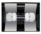 Exo Terra Compact Top, Terrarienabdeckung, Klein, für 2 Lampe, mit Reflektor, 45 x 9 x 20cm, Fassung E27, 1 Stück (1er Pack), Schwarz