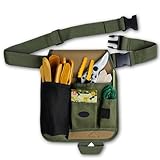 GWAWG Werkzeuggürtel für Gartenwerkzeug Größenverstellbare Werkzeugtasche Gürtel für Zimmerleute, Gärtner, Bauarbeiter und S
