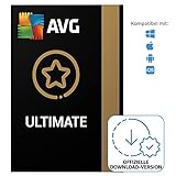 AVG Ultimate 2021/2022 - Virenschutz-Paket mit AVG Secure VPN und AVG TuneUp zur Beschleunigung des PCs - für Windows, macOS, iOS und Android | 10 Gerät | 1 Jahr | PC/Mac | Aktivierungscode per Email