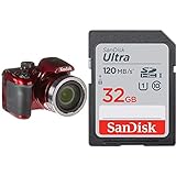 Kodak & SanDisk Ultra SDHC UHS-I Speicherkarte 32 GB (für Kompaktkameras der Einstiegs- und Mittelklasse, Class 10, U1, 120 MB/s Übertragung, Full HD Videos)
