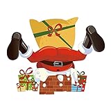 Sharplace Weihnachtsmann Wandaufkleber Geschenk Stiefel Tapete für Weihnachtsfeier Dekoration Wohnzimmer