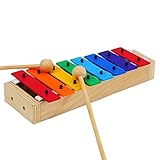 Summina Xylophon,Glockenspiel mit 8 Tasten und Holzschlägeln, Musikinstrument, Spielzeug, Geschenk für Kinder
