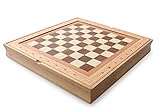 WJMLS Schach eingelegtes Holz Brettspiel mit Holzstücken Portable Kinder/Erwachsenenbildung Schach