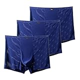 FNVMZ Herren Boxer Briefs Herren-Unterwäsche Aus Mesh-Eisseide, Atmungsaktive Badehose In Übergröße,Königsblau,8XL