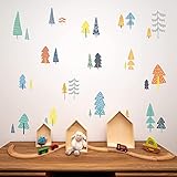 meinbambino Wandtattoo Waldbäume Skandinavien | selbstklebende Wandaufkleber, Wandsticker, Wanddeko | Kinderzimmer Dekoartikel und Geschenkidee für Jungen und Mädchen