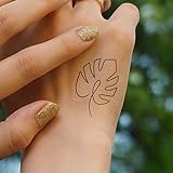 MyJagua Tattoo • Monstera | 1-2 Wochen Tattoo | Auf Pflanzenbasis | Hautverträglich | Wasserfest | Neue Tattoo Technologie | Kein Klebe Tattoo