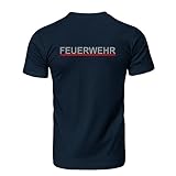 Feuerwehr Logo - Reflektierend - Reflextion, Herren T-Shirt - Fairwear -, Größe L, Navy