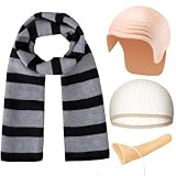iZoeL Karneval kostüm Herren Männer G ru Kahl Kostüm kahler kappe Schal lange Nase Karneval Kostüm Accessorie, Herren Outfit Karneval Fasching Halloween Mottoparty Kostü