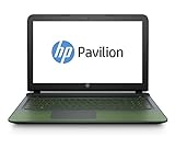 HP Pavilion 15-ak003ng 39,6 cm (15,6 Zoll Full HD) Laptop (Intel Core i7-6700HQ, 16GB RAM, 2 TB HDD, 128 GB SSD, Nvidia GeForce GTX 950M, Windows 10) schwarz/grün