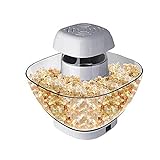 Home Heißluft-Popcorn-Maschine, 1200 W kleiner elektrischer Popcorn-Hersteller Gesundes Öl frei mit Messbecher und abnehmbarer oberer Abdeckung für Heimkino, Party, Fernsehen,White