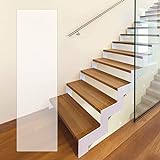 PremiumPlus Antirutschfolie Anti-Rutsch Stufenmatten für Treppen, extrem dünn, transparent, selbstklebend, Rutschhemmung R10, 200 x 700 mm - rechteckig