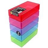 WestonBoxes Aufbewahrungsboxen aus Kunststoff für Stifte und Bleistiftev (Gemischt / Transparent, 5 Stück)
