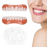 Falsche Zähne Veneers, Furniere Zähne Kosmetische Zahnabdeckung Gefälschte Zähne Provisorische Zahnprothese Künstliche Zähne Zahnersatz Weiß Kosmetische Zähne Temporäre Prothesen für Frauen Männer
