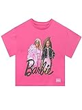 Barbie T-Shirt Mädchen | Rosa Mädchen T-Shirt für Sommer Boxy T-Shirt für Mädchen | Offizielle Handelswaren | Rosa 122