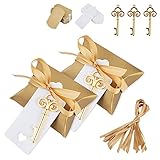 Ruspela Schlüssel Flaschenöffner, Hochzeit Gastgeschenke Schlüssel Flasche Opener Candy Taschen Tags Geschenke für Party Hochzeit Bankett Decor 50 Teile/Los Geburtstag Hochzeit Bierö