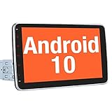 Vanku 10 Zoll Android 10 Autoradio Moniceiver mit Navi Unterstützt Bluetooth DAB + Android Auto WiFi 4G USB 1 Din Universal