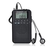 Generic AM FM Radio Tragbares Taschen-Digitalradio Großer LCD-Bildschirm Radiowecker für Laufen im Freien Hallo (FM-Radio)