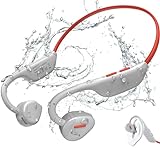 ANCwear Open Ear Kopfhörer Bluetooth, Kabellose Kopfhörer Bluetooth 5.3 mit Mic, Sport Kopfhörer IP67 wasserdicht, 27g Ultraleicht, 360° Biegefestigkeit, 8H Akku für Fitness, Grau