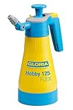 GLORIA Drucksprüher Hobby 125 FLEX | 1,25 L Sprühflasche | Gartenspritze/Handsprüher mit flexibler Lanze | 360°-Sprühfunktion