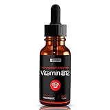 Vitamin B12 Tropfen Hochdosiert - 500µg pro Tagesdosis - Beide Aktivformen [Methylcobalamin & Adenosylcobalamin] – 100% vegetarisch - 900 Cobalamin Tropfen - 50ml