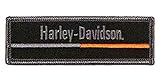 HARLEY-DAVIDSON 4 Zoll. Gesticktes Minimal H-D Text-Emblem Patch - 10,16 x 3,18 cm - Aufnäher Sammlerstück - Merchandise