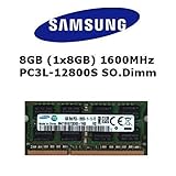 Samsung 8GB (1x 8GB) DDR3 1600MHz (PC3L 12800S) SO Dimm Low Voltage Notebook Laptop Arbeitsspeicher RAM Memory