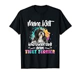 Welt wird bunt dank Tibet terrier Hund Hunde Pfoten Mama T-Shirt