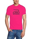 Coole-Fun-T-Shirts IRONMAN T-SHIRT - rosa-schwarz Gr.2XL
