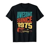 Retro Awesome Since 1975 Limited Edition Gitarristen-Geburtstag T-Shirt