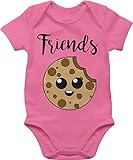 Partner-Look Familie Baby - Best Friends Cookies - Friends - 18/24 Monate - Pink - Freundschaft - BZ10 - Baby Body Kurzarm für Jungen und Mädchen