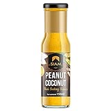 deSIAM Peanut Coconut Satay Sauce, Kokos-Sauce mit gerösteten, knackigen Erdnüssen 1x 150ml