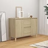 MATTUI Wohnmöbel Sideboard Sonoma Eiche 103,5x35x70 cm Größe Holzwerkstoff