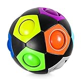 Lucky Humans® -Premium Regenbogenball- Geschicklichkeits-Spiel für Kinder und Erwachsene – Mitgebsel für Kinder-Geburtstag Gastgeschenk Spielzeug, Magic-Ball, Stressball, 3D-Puzzle, Fidget Toy