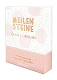 GRAFIK WERKSTATT Meilenstein-Box Meilenstein-Karten für das Lebensjahr Geschenk für Mädchen, rosa