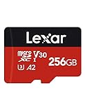 Lexar 256 GB Micro SD Card + SD Adapter bis 160MB/s(R), A2, U3, C10, V30, Full HD 4K UHD, TF-Karte