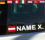 Fahrername Auto Aufkleber Motorsport Name Flagge Sticker Racing Namensaufkleber Wunsch Tuning Flaggenaufkleber gestalten