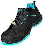 ACE Sapphire S1-P-Arbeits-Sneakers - mit Kunststoffkappe - Sicherheits-Schuhe für die Arbeit - Schwarz/Blau - 45