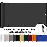 ROBAG Sichtschutz Balkon Sichtschutz Windschutz, Balkonumspannung Sichtschutz Wind- und UV-Schutz in div. Größen & Farben, Deko für Balkongeländer, 110x800cm, Anthrazit