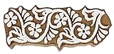 IBA Indianbeautifulart Textildruckblock Worte Der Weisheit Für Das Glückliche Paar Beratungskarte Blumen Grenze Hand Geschnitzter Holzstempel Holzblock,Keramikblöcke- 6 Zoll
