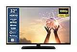 homeX F32ST2000 32 Zoll Fernseher/Smart TV (Full HD, HDR, Triple-Tuner) - 6 Monate HD+ inklusive [2022], schwarz