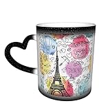 Personalisierte Tasse mit Eiffelturm-Druck, französische Paris-Tour, Keramik, Kaffee- und Teetasse für Halloween, Weihnachten, Geburtstag