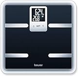 Beurer BG 40 digitale Körperanalysewaage aus Sicherheitsglas, Körperfettmessung und Kalorienanzeige